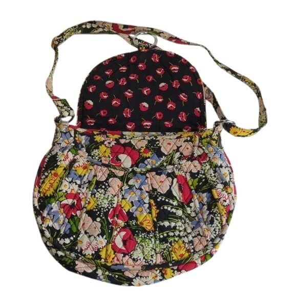 Vera Bradley Poppy Fields Retired Crossbody Bag Purse – Boho Floral Cotton‎ - Picture 3 of 10